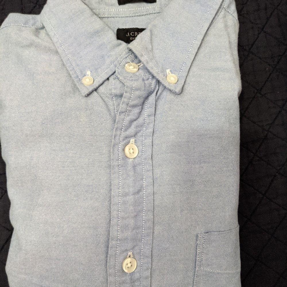 J Crew blue slim oxford